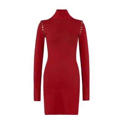 Pcfg Women's Red Your Itch Two Tones Rib Long Sleeve