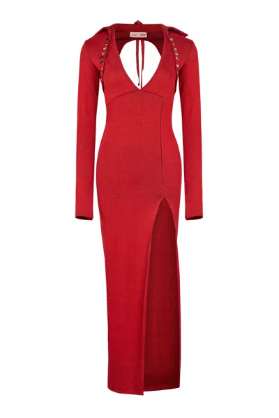 Pcfg Women's Red Your *itch 2 Tones Rib Dress