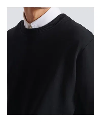 Balmain Logo Stamp Print Sweatshirt In Black