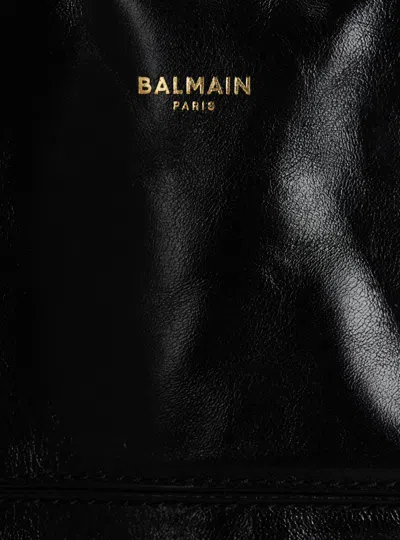 Balmain Rectangular Tote Bag Shoulder Strap In Black