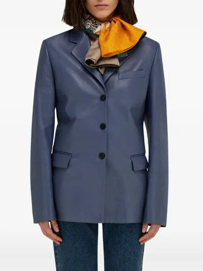 Ferragamo Patterned Print Silk Foulard Square Shape In Green