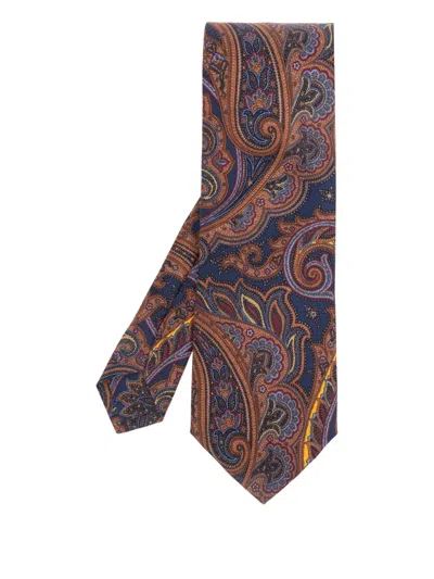 Etro Paisley-print Silk Tie In Multi