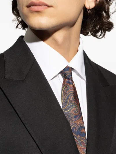 Etro Paisley-print Silk Tie In Multi