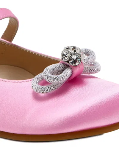 Mach&mach Satin Bow-embellished Ballet Flats In Pink