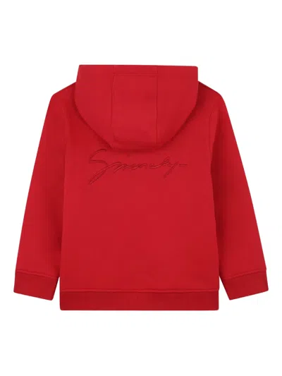 Givenchy Logo-print Hoodie In Red