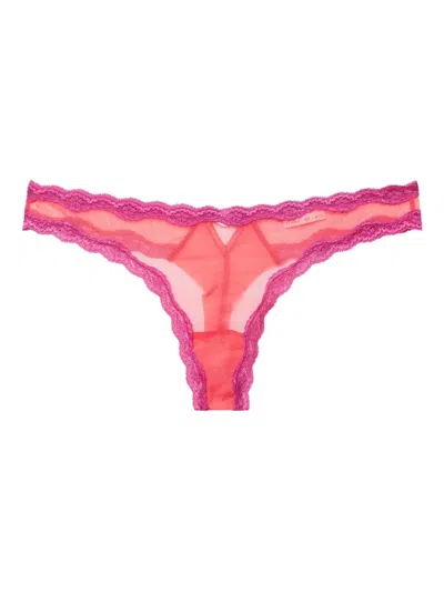 Fleur Du Mal Tulle Brief In Orange