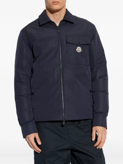 Moncler Vigeon Tech Down Jacket In Blue