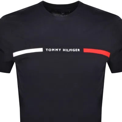 Tommy Hilfiger Hilfiger Chest Insert Mens T-shirt In Black