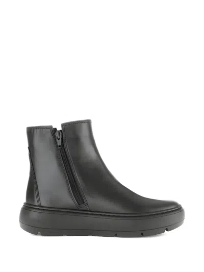 Gabor Leather Ankle Boots In Black