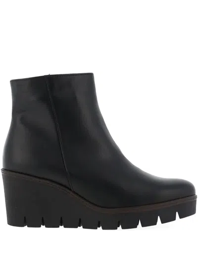 Gabor 50mm Utopia Wedge Ankle Boots In Black