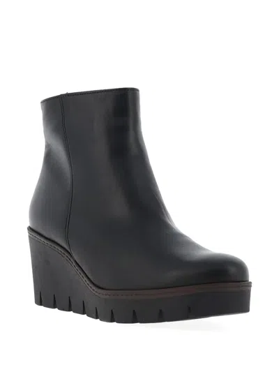 Gabor 50mm Utopia Wedge Ankle Boots In Black