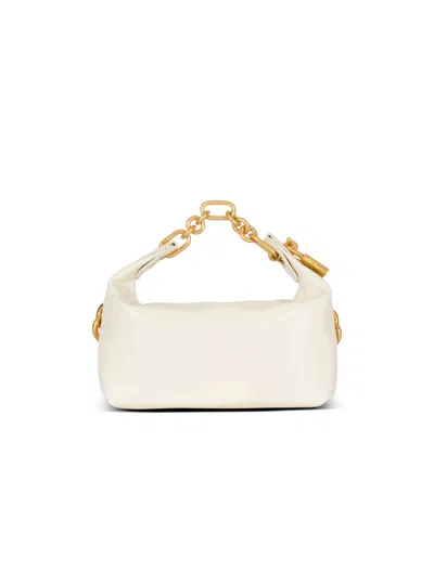 Balmain Sync Chain Mini Top-handle Bag In Calfskin Leather