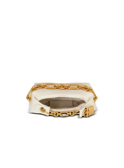 Balmain Sync Chain Mini Top-handle Bag In Calfskin Leather