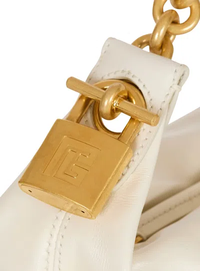 Balmain Sync Chain Mini Top-handle Bag In Calfskin Leather