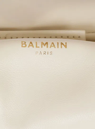 Balmain Sync Chain Mini Top-handle Bag In Calfskin Leather