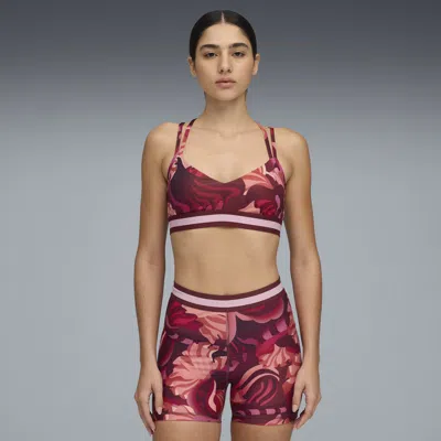 Puma Floral Ribbon Low-support Bra In Multi
