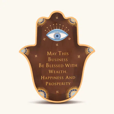 Karma And Luck Prosperous Pursuits Ceramic Large Hamsa Wall Blessing