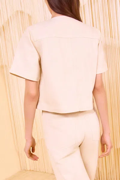 Ulla Johnson The Serge Short Sleeve Jacket In Birch