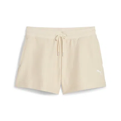 Puma Women's Premium Essentials A-line 4" Jacquard Shorts In Neutral