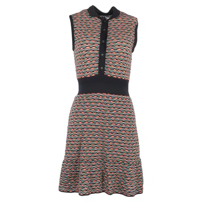 Missoni Patterned Buttoned Mini Dress In Multicolor Cotton In Multi