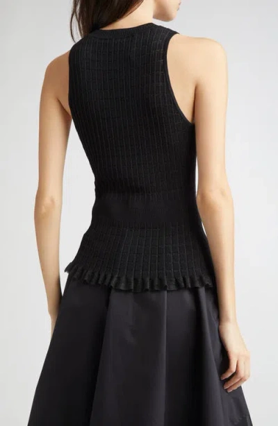 3.1 Phillip Lim Shadow Stripe Tank In Black