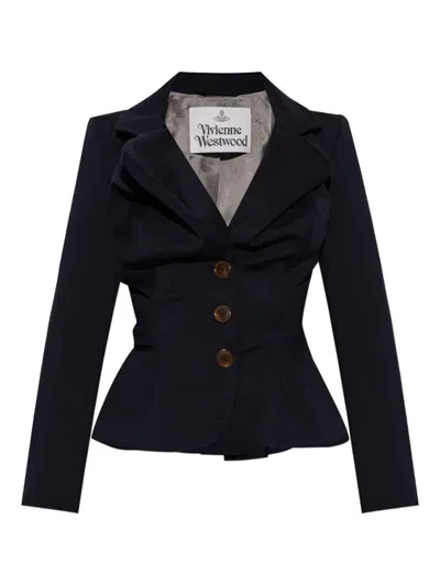 Vivienne Westwood Tailored Jacket With Buttoned Back Vent In Black