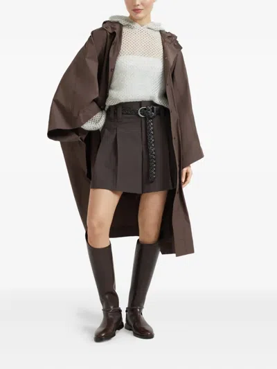 Brunello Cucinelli Dazzling Mesh Sweatshirt In Gray