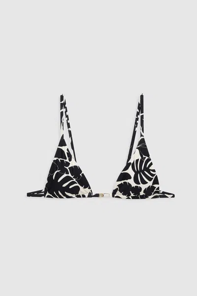 Anine Bing Bellamy Bikini Top - Black Bird Of Paradise Xl
