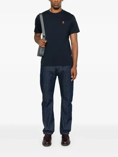 Sandro Cotton Logo-patch T-shirt In Black