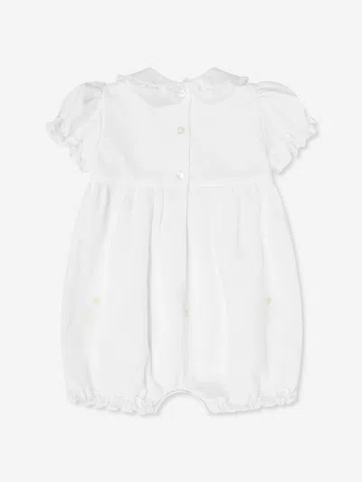 Sarah Louise Baby Girls Bubble Romper And Hat In White