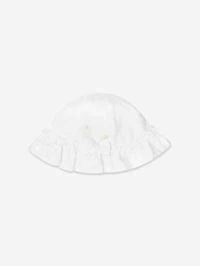 Sarah Louise Baby Girls Bubble Romper And Hat In White