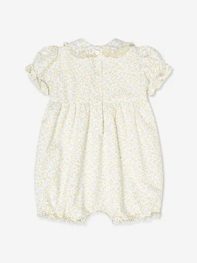 Sarah Louise Baby Girls Bubble Romper And Hat In Yellow