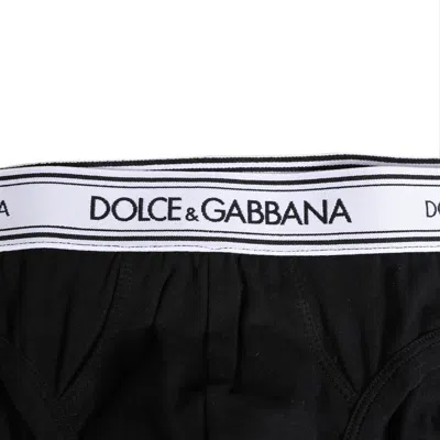 Dolce & Gabbana Black Cotton Stretch Regular Brief Underwear In Black