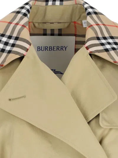 Burberry Castleford Check Collar Water Resistant Gabardine Trench Coat