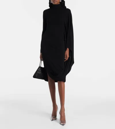 Stella Mccartney Asymmetric Cape Midi Dress