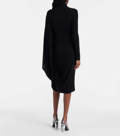 Stella Mccartney Asymmetric Cape Midi Dress