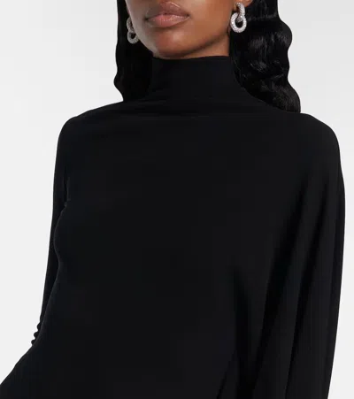 Stella Mccartney Asymmetric Cape Midi Dress