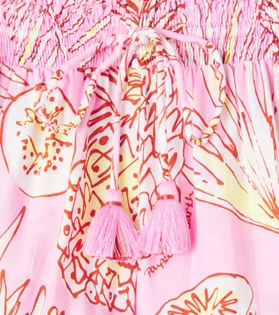 Poupette St Barth Lulu Printed Fringed Shorts In Multi