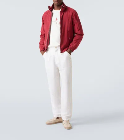 Brunello Cucinelli Loafers With Round Toe And Suede Finish In Neutral