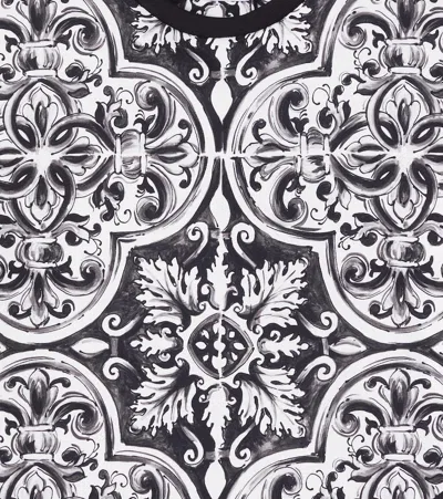 Dolce & Gabbana Majolica-print Short-sleeved T-shirt In Black