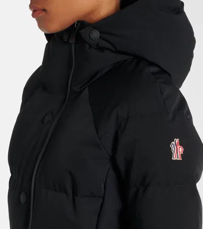 Moncler Grenoble Black Stretch Nylon Guyane Down Jacket In Black