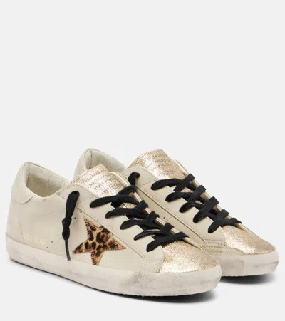 Golden Goose Light Beige/animalier Super-star Sneaker In Neutral