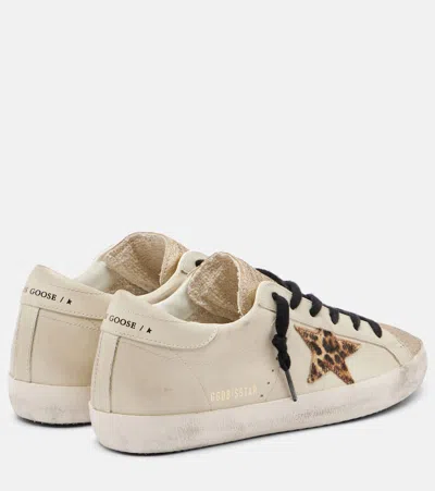 Golden Goose Light Beige/animalier Super-star Sneaker In Neutral
