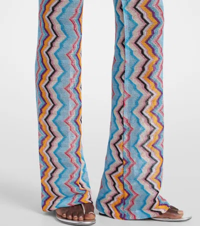 Missoni Zigzag High-rise Flared Pants In Multi