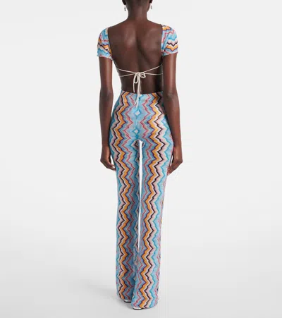 Missoni Zigzag High-rise Flared Pants In Multi