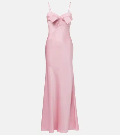 Alexander Mcqueen Mcqueen Double Silk Satin Evening Gown In Pink