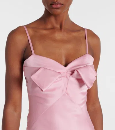 Alexander Mcqueen Mcqueen Double Silk Satin Evening Gown In Pink