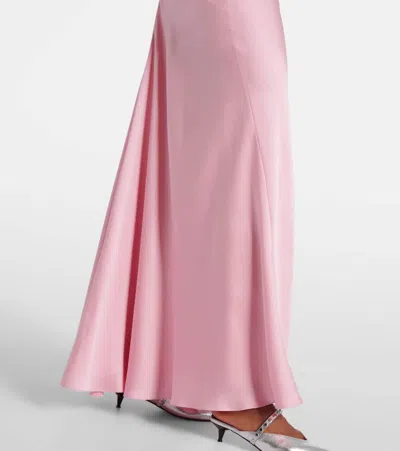 Alexander Mcqueen Mcqueen Double Silk Satin Evening Gown In Pink