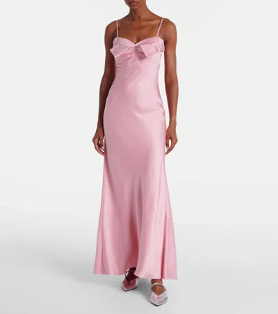 Alexander Mcqueen Mcqueen Double Silk Satin Evening Gown In Pink