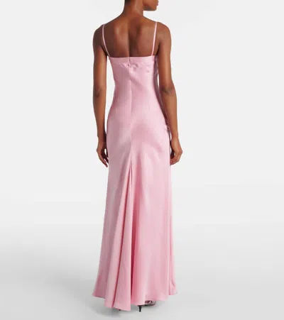 Alexander Mcqueen Mcqueen Double Silk Satin Evening Gown In Pink